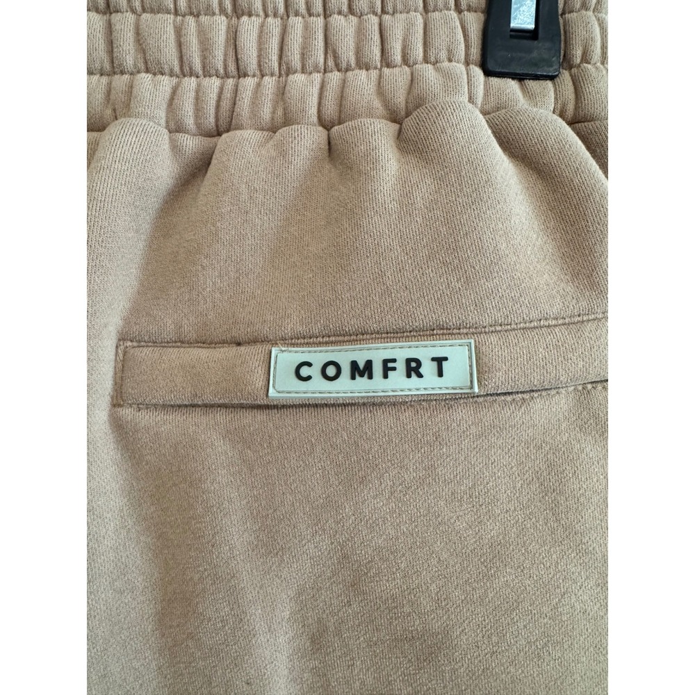 Comfrt Signature Sweatpants‎ Womens Small Tan High Waisted Fleece Joggers lounge - Picture 4 of 5